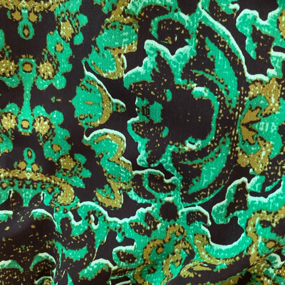 H&M Conscious Wide-Leg Vibrant Green Printed Jumpsuit - sz 6 - Picture 7 of 8